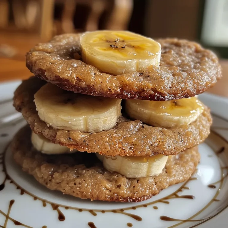 Blick auf saftige Haferflocken-Bananen-Kekse in Nahaufnahme.