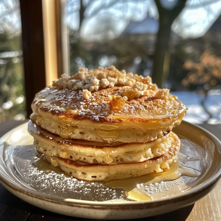 Haferflocken-Pfannkuchen: Lecker, Einfach und Gesund Saftiger Haferflocken Pfannkuchen mit goldbrauner Kruste.