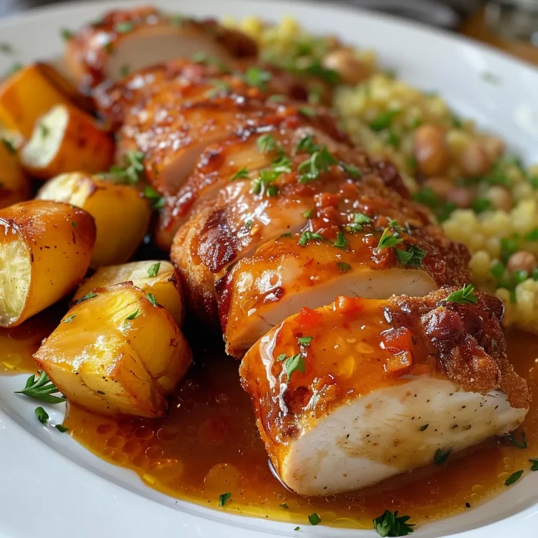 Ein Topf Hähnchen mit Reis: Einfaches Rezept für den Alltag Nahaufnahme eines Tellers mit Hähnchen und Reis.