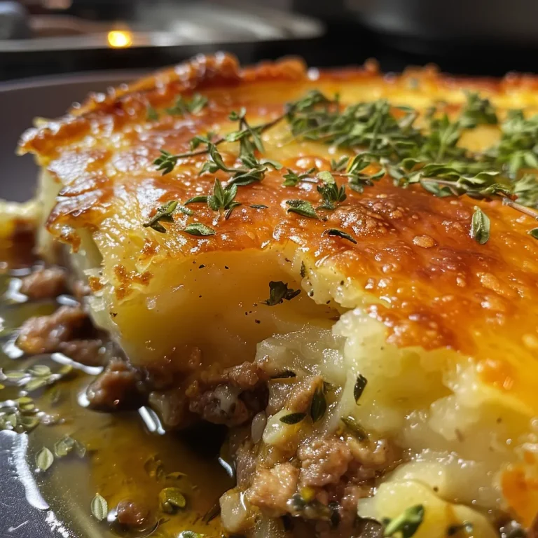 Herzhafter Kartoffelauflauf mit Hackfleisch – Einfach und Lecker Aufsicht auf einen leckeren Kartoffelauflauf mit Hackfleisch, goldbrauner Käsekruste.