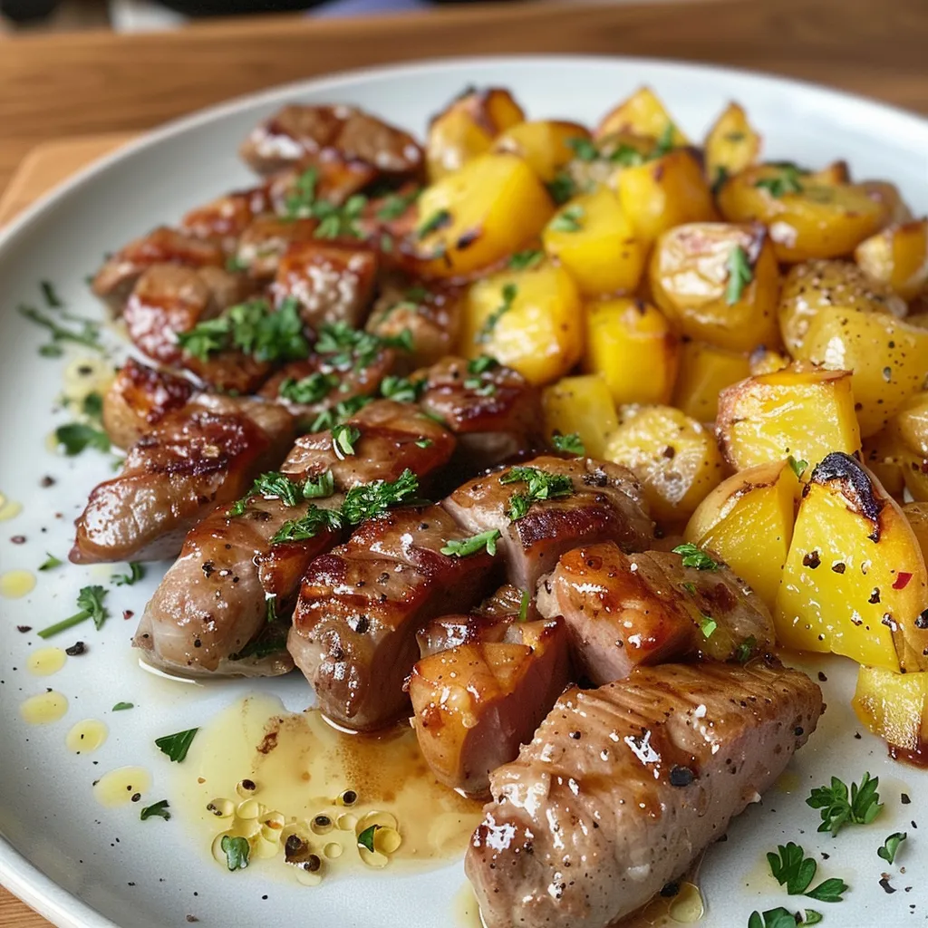 Nahaufnahme eines herzhaften Kartoffelauflaufs mit Rinderhackfleisch und Gemüse.