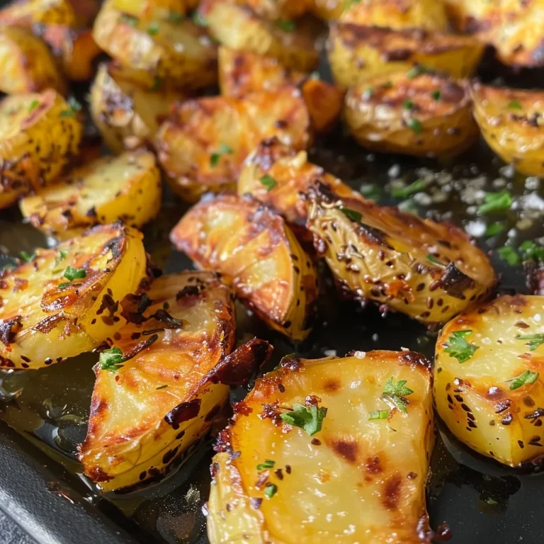 Knusprige Kartoffelwürfel aus dem Airfryer – Einfach unwiderstehlich! Nahaufnahme von knusprigen Kartoffelwürfeln aus dem Airfryer.