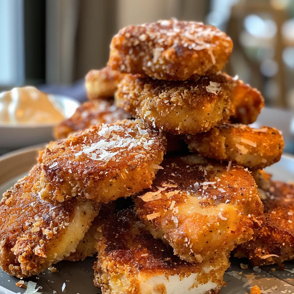Saftige Hähnchen Nuggets, frisch aus dem Backofen, in einer Schüssel serviert.