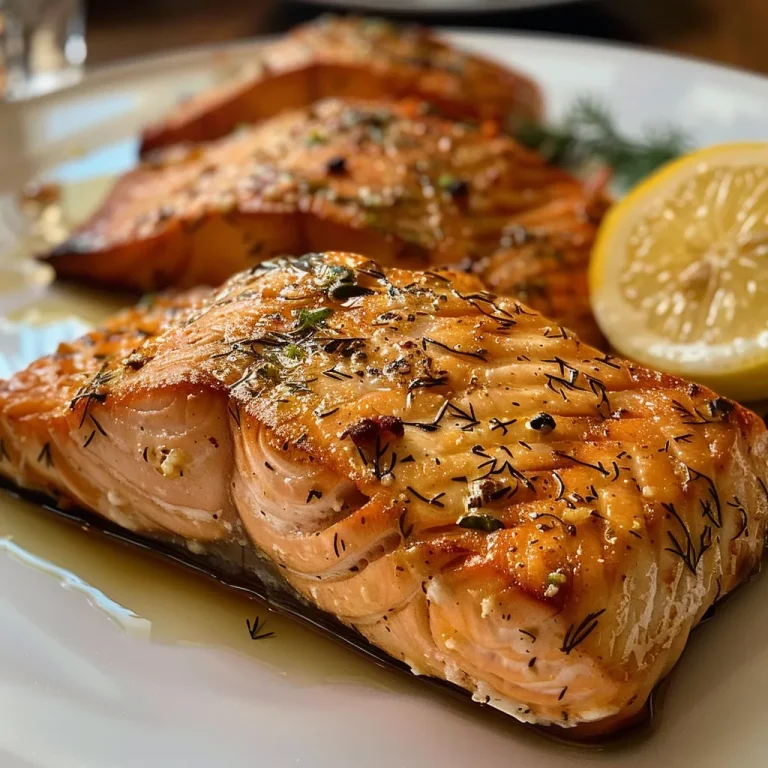 Nahaufnahme eines saftigen Lachsfilets, das in einer Heißluftfritteuse zubereitet wird.