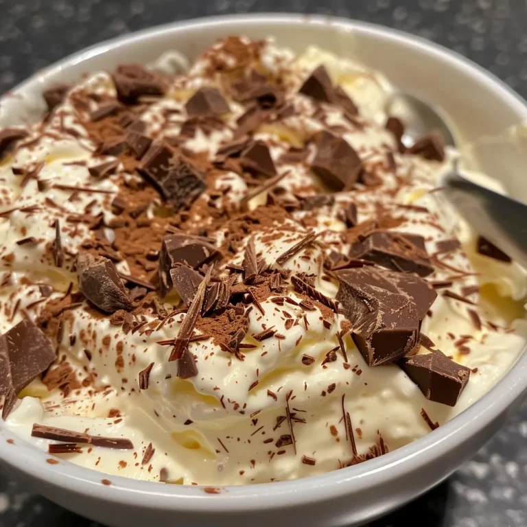 Nahaufnahme eines Desserts im Glas mit Quark, Mango und Walnüssen.