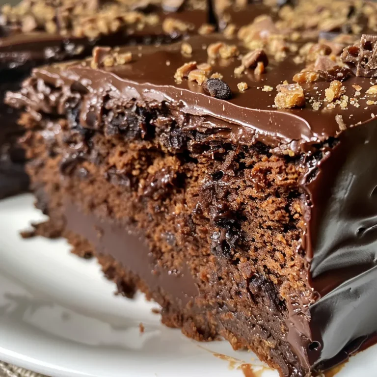 Saftiger Schokokuchen ohne Zucker mit Kirschstückchen.