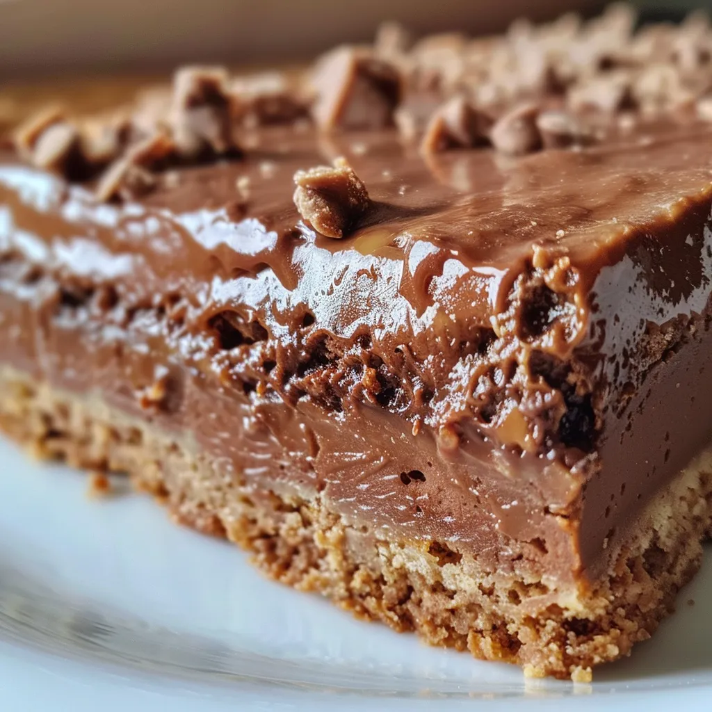 Nahaufnahme eines schokoladigen Kuchens ohne Zucker, seitliche Ansicht.