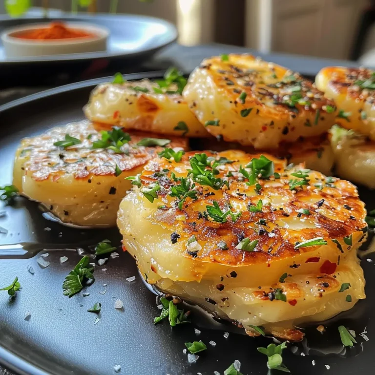 Primer plano de Bratkartoffeln con huevo, mostrando papas doradas y huevo frito.