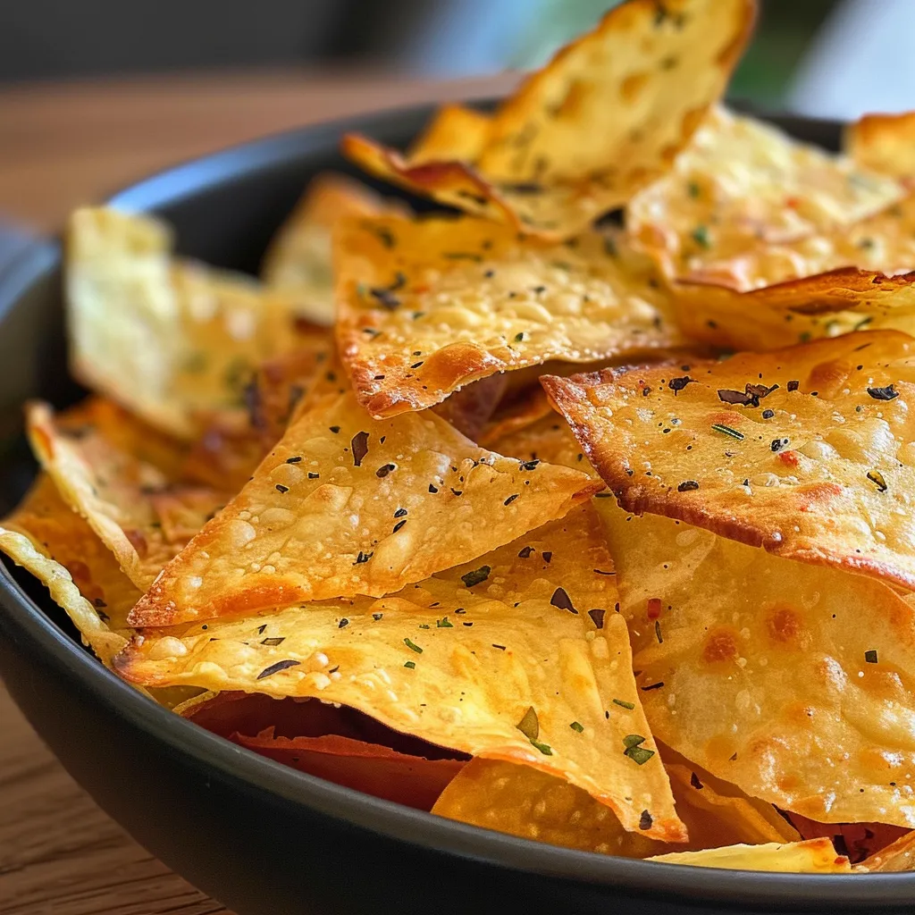 Chips de queso dorados y crujientes acompañados de palitos de verduras.