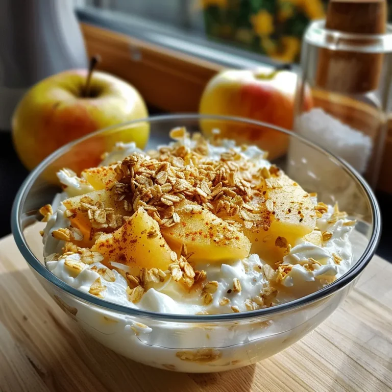 Tazón de Apfel-Zimt Fitness Haferbrei con trozos de manzana y canela.