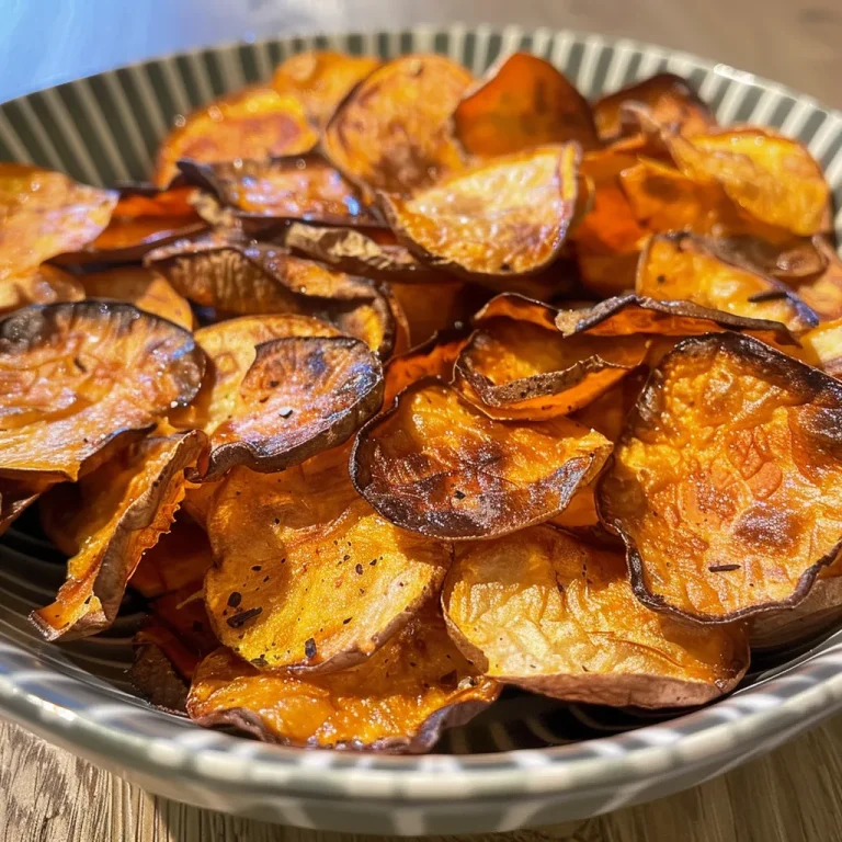 Chips de zanahoria doradas y crujientes en un tazón.