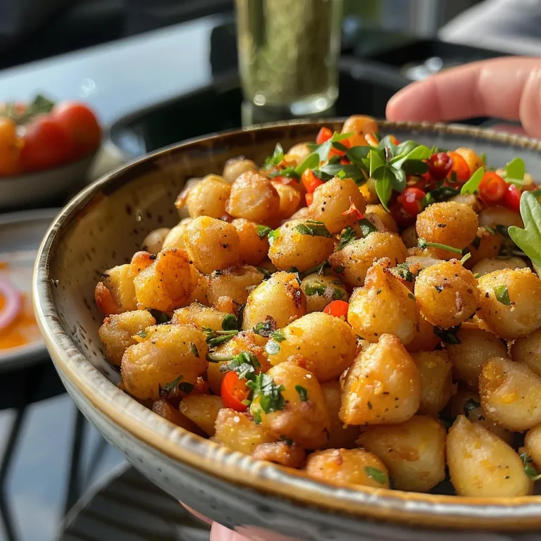 Knusprige Kichererbsen aus der Air Fryer in Nahaufnahme, braun und knusprig.