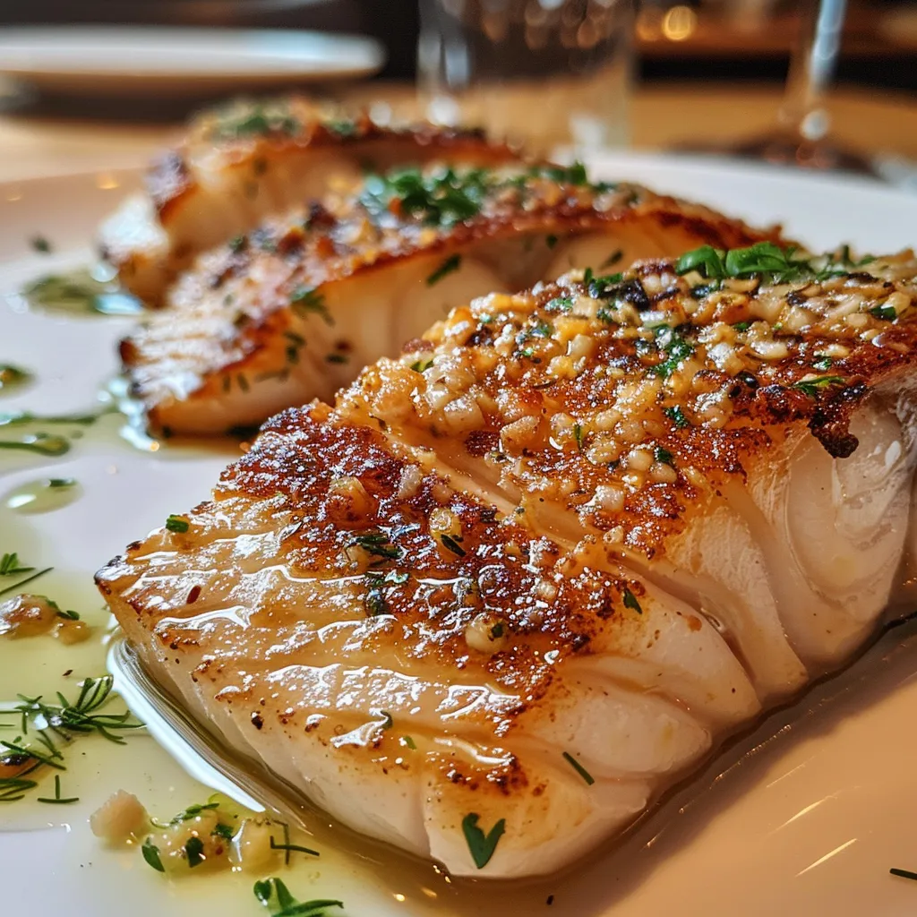Seitenansicht von Lachsfilet, bedeckt mit einer knusprigen Kräuterkruste.