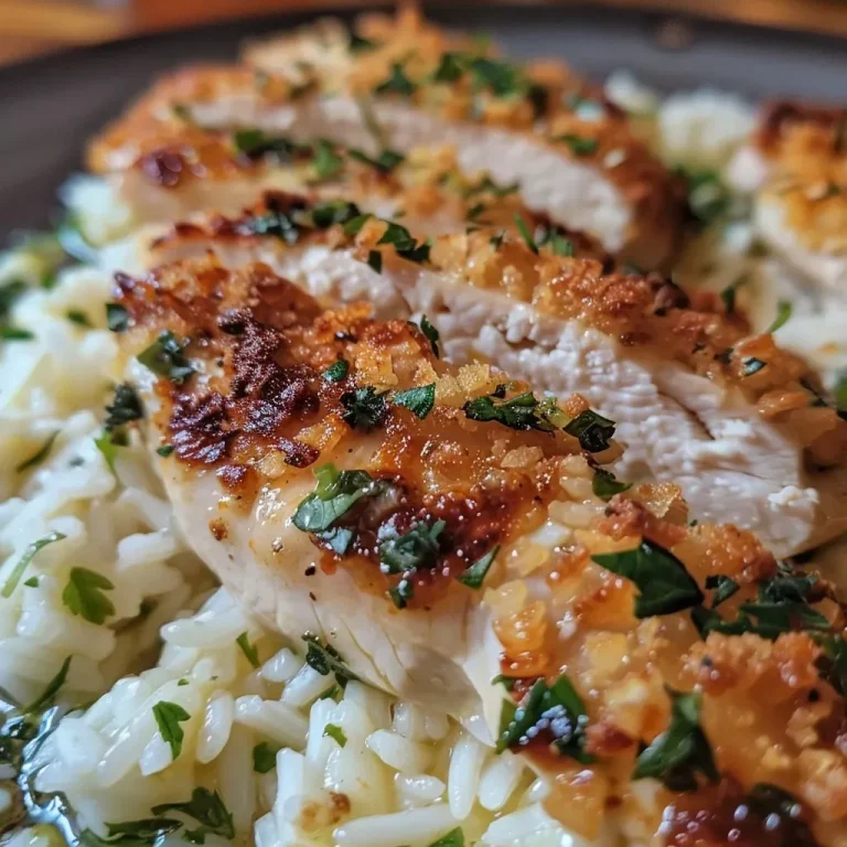 ['Close-up of creamy herb chicken served with Basmati rice.', 'Juicy herb chicken alongside fluffy Basmati rice.', 'A plate featuring Cremiges Kräuter-Hühnchen and Basmati rice.', 'Side view of tender chicken in a creamy herb sauce with rice.']