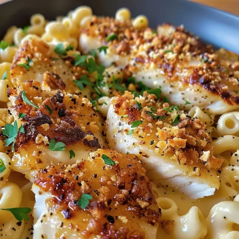 ['Juicy honey garlic chicken pieces served alongside creamy Mac and Cheese in a close-up view.', "High-protein honey garlic chicken with Mac and Cheese displayed on a plate, highlighting the dish's textures.", 'Side view of succulent honey garlic chicken and cheesy pasta in a close-up presentation.', "Savory honey garlic chicken chunks paired with rich Mac and Cheese, focusing on the meal's delicious details."]