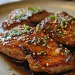 ['Juicy chicken breast fillets in a rich teriyaki sauce, garnished with fresh parsley.', 'A vibrant close-up of a keto-friendly chicken stir-fry featuring colorful ingredients.', 'Deliciously cooked teriyaki chicken with herbs, served in a skillet.', 'A side view of a keto teriyaki chicken dish, showcasing glistening meat and herbs.']