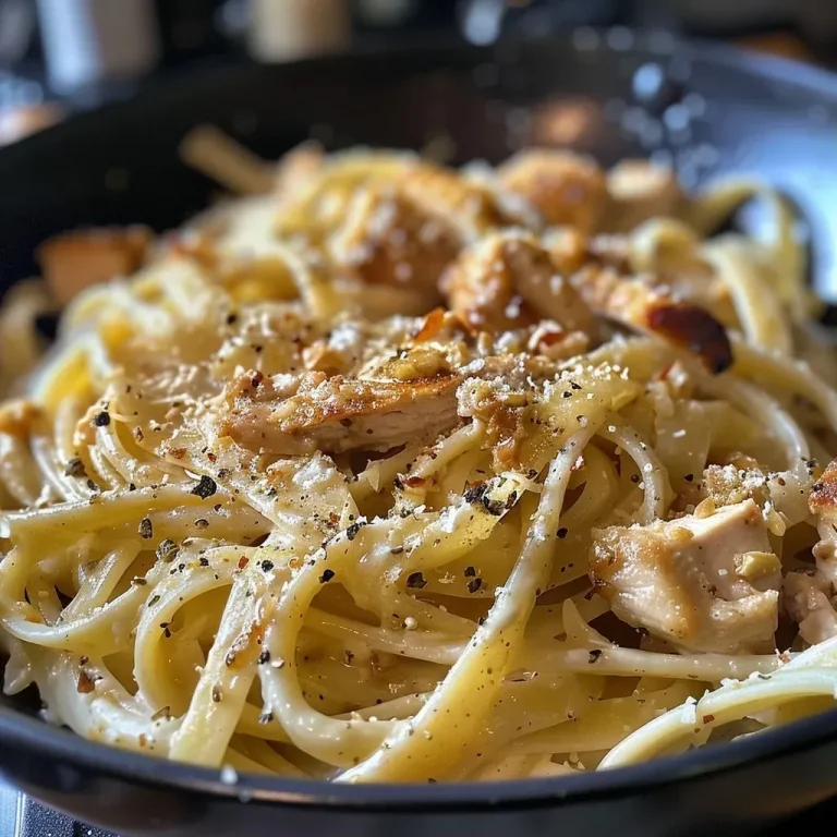 ['Close-up of creamy garlic herb chicken pasta, highlighting juicy chicken and herbs.', 'Side view of a bowl of garlic herb chicken pasta with a creamy sauce and herbs.', 'Delicious garlic herb chicken pasta presented with a rich creamy sauce and garnished with herbs.', 'Tantalizing close-up of pasta with chicken, creamy sauce, and a sprinkle of herbs.']