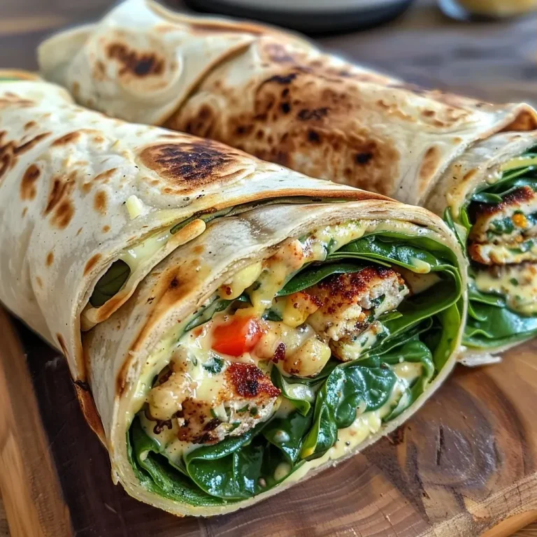 ['Close-up view of wraps filled with turkey ham and spinach, showcasing vibrant colors.', 'A side perspective of a juicy wrap, revealing layers of spinach and sliced turkey.', 'Detailed image of a delicious wrap with visible ingredients, including greens and turkey.', 'A mouthwatering side view of a wrap, highlighting its fresh and appetizing filling.']
